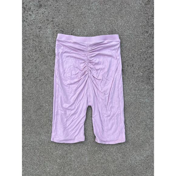NEW Oh Polly Light Pink Scrunch Butt Athletic Biker Shorts Size 6 - Picture 5 of 5